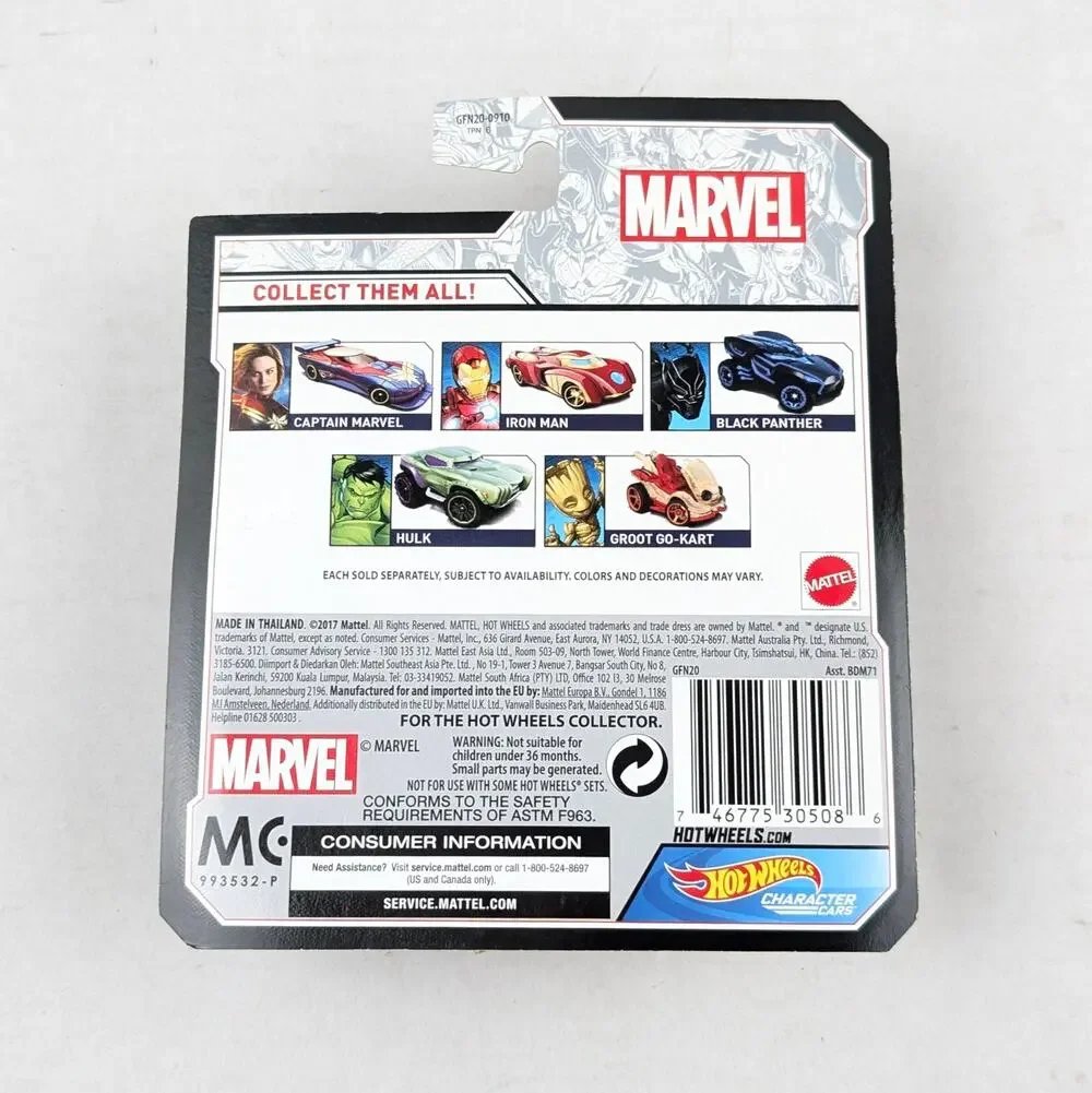 Hot Wheels Marvel Iron Man Character Car GFN20 Sealed